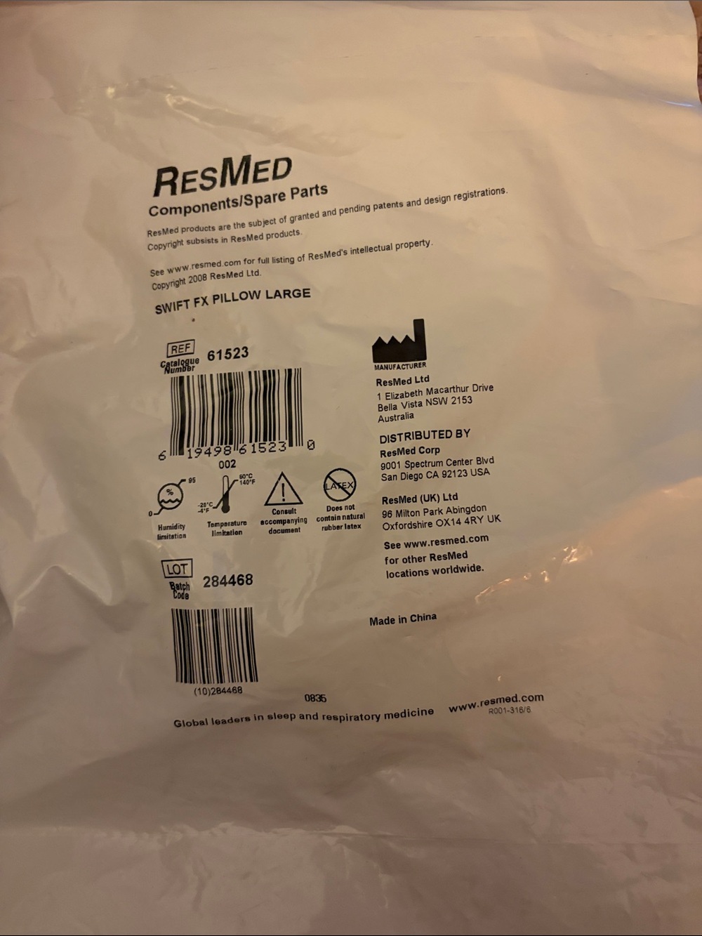 ResMed Swift FX Pillow Large - White Packaging